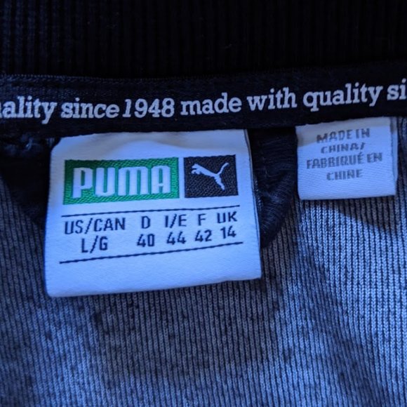 puma black terry track jacket (large) - Picture 4 of 6